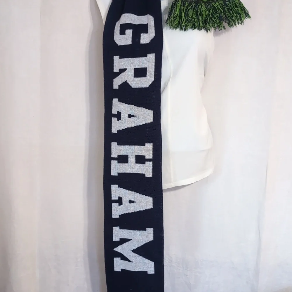 NFL Seattle Seahawks Navy Green Jimmy Graham Fringe Scarf